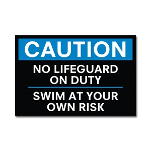Picture of ITEM A15 - NO LIFEGUARD ON DUTY